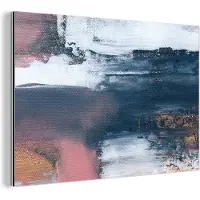 MuchoWow Wanddecoratie Metaal - Aluminium Schilderij Industrieel - Abstract - Verf - Design - 60x40 cm - Dibond - Foto op aluminium - Industriële muurdecoratie - Voor de woonkamer/slaapkamer
