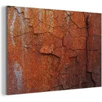 MuchoWow Wanddecoratie Metaal - Aluminium Schilderij Industrieel - IJzer - Roest - Industrieel - 150x100 cm - Dibond - Foto op aluminium - Industriële muurdecoratie - Voor de woonkamer/slaapkamer