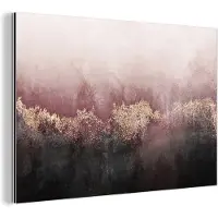 MuchoWow Wanddecoratie Metaal - Aluminium Schilderij Industrieel - Glitter - Goud - Abstract - 120x80 cm - Dibond - Foto op aluminium - Industriële muurdecoratie - Voor de woonkamer/slaapkamer