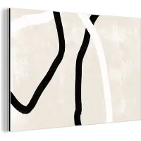 MuchoWow Wanddecoratie Metaal - Aluminium Schilderij Industrieel - Roze - Minimalisme - Design - 60x40 cm - Dibond - Foto op aluminium - Industriële muurdecoratie - Voor de woonkamer/slaapkamer