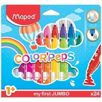 Maped viltstift Color'Peps Jumbo Early Age, etui van 24 stuks in geassorteerde kleuren
