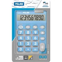 Milan Zakrekenmachines, Rekenmachine Rekenmachine 10 cijfers Touch Duo blauw (Zonnecellen, Batterijen)