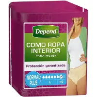Depend Pants voor Vrouwen Normal L 9 stuks