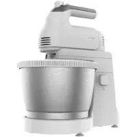 Cecotec PowerTwist 500 Steel, staande mixer, zilver, wit, geschikt voor hakken, kneden, mengen, mixen, 3,5 liter, roestvrij staal, 500 watt