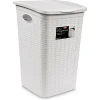 Stefanplast wasmand Elegance 50 liter 38 x 36,5 x 54,5 cm wit
