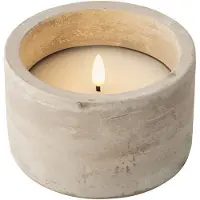 Lumineo Led kaars voor buiten | | Ø 12 x 8 cm (Beton, Grijs)