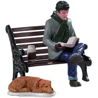 Lemax General Kerstdorpminiatuur Relaxing Day (relaxen Op Bankje) 7,7 X 5,3 X 5,2 Cm