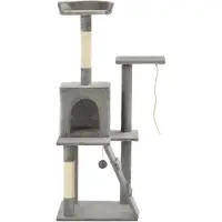 vidaXL Kattenkrabpaal met sisal krabpalen 120 cm grijs