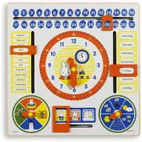 Bambolino toys Nijntje houten speelgoed kalenderklok oefenklok leerklok - peuter kleuter educatief speelgoed -