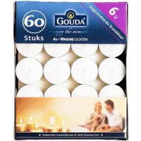 GOUDA Waxinelicht 4,5 Uur Box A 60 Stuks Wit wit Wax Kaars