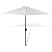 vidaXL Parasol met stalen paal 3 m zandwit