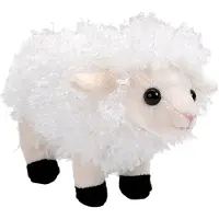 Wild republic Pluche knuffel Lammetje/schaap van ongeveer 13 cm - Speelgoed knuffelbeesten - Knuffel boederijdieren