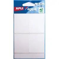 Agipa witte etiketten in etui ft 38 x 50 mm (b x h), 28 stuks, 4 per blad - 6 stuks