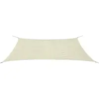 vidaXL Zonnescherm HDPE rechthoekig 4x6 m crémekleurig