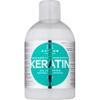 Kallos Keratine Shampoo, 1000 ml, Shampoo, Voor thuisgebruik, Vrouwen, Beschadigd haar, Droog haar, Voedend, Beschermend, Glanzend, Verzachtend, Versterkend