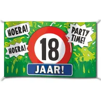 Paper Dreams Gevel vlag - 18 jaar XXL Paperdreams Feestdecoratie