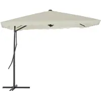 vidaXL Parasol met stalen paal 250x250 cm zandkleurig