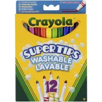 Crayola - Supertips - 12 Wasbare Viltstiften - Dunne en dikke lijnen
