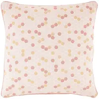 Dutch decor - HULDA - Sierkussen 45x45 cm - perzik / roze - patroon honingraat - pasteltint