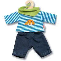 Heless Poppenkleding Jeans Met Gestreept Shirt 28-35 Cm