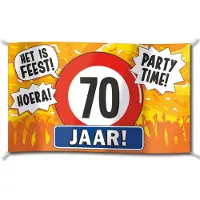 Paper Dreams Gevel vlag - 70 jaar Paperdreams Feestdecoratie
