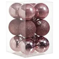 COSY&TRENDY Kerstballen Ø 6 cm - Roze assorti - Set-12