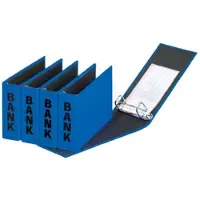 OfficeTown Pagna ringmap (PCR) ft 14 x 25 cm, blauw, glans uitvoering met zwarte belettering