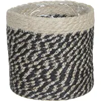 Mica Plantenmand Bonaparte Ø 20 x h 20 cm zwart/naturel