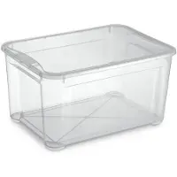 Kis C-Box M Opbergbox - Met Deksel - 18L - 40x34x17cm - Transparant