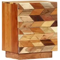 vidaXL Nachtkastje 40x30x50 cm massief gerecycled hout