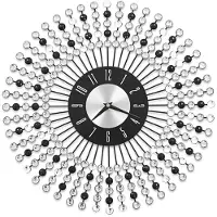 vidaXL Wandklok 43 cm metaal zwart