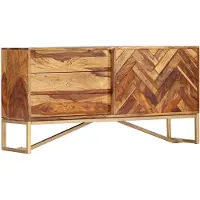 vidaXL Dressoir 118x30x60 cm massief acaciahout