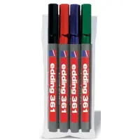 Edding whiteboardmarker e-361 etui 4 stuks in geassorteerde kleuren