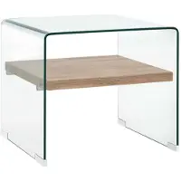 vidaXL Salontafel 50x50x45 cm gehard glas transparant