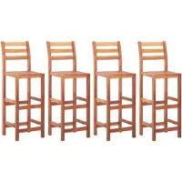 vidaXL Barstoelen 4 st massief acaciahout