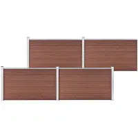 vidaXL Schutting 699x106 cm HKC bruin