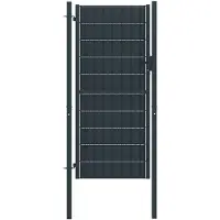vidaXL Hekpoort PVC en staal 100x164 cm antraciet