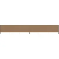 vidaXL Windscherm 6-panelen 800x120 cm stof taupe