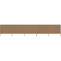 vidaXL Windscherm 5-panelen 600x80 cm stof taupe