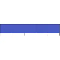 vidaXL Windscherm 5-panelen 600x120 cm stof azuurblauw
