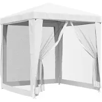 vidaXL Partytent met 4 netwandels, 2 x 2 meter, wit