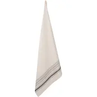 Clayre & Eef - keukendoek 50*85 cm - zwart - 100% katoen - rechthoek - zwart streep - CES42CZ