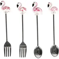 Clayre & Eef Dessertbestek (Set Van 4) 64346 14*10*2 Cm -