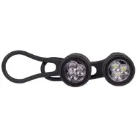 Simson LED fietslampenset - 3 LED's - 29/13,5 LUX - siliconen behuizing - zwart