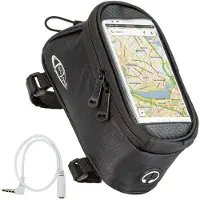 TecTake - Frametas fietstas voor o.a. smartphone e.d. zwart M 401614