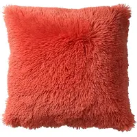 Dutch decor - FLUFFY - Kussenhoes unikleur 45x45 cm - Coral - Koraalroze