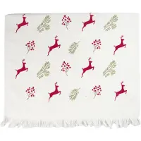 Clayre & Eef Gastendoekje CX008 40*60 cm Rood Katoen Rechthoek