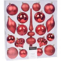 PerfectLED Kerstballen set | | 19 stuks (Piek, Rood)