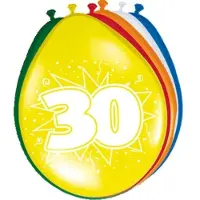 Folat 24x stuks Ballonnen versiering 30 jaar - Ballonnen