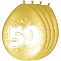 Folat 24x stuks jubileum ballonnen 50 jaar - Ballonnen